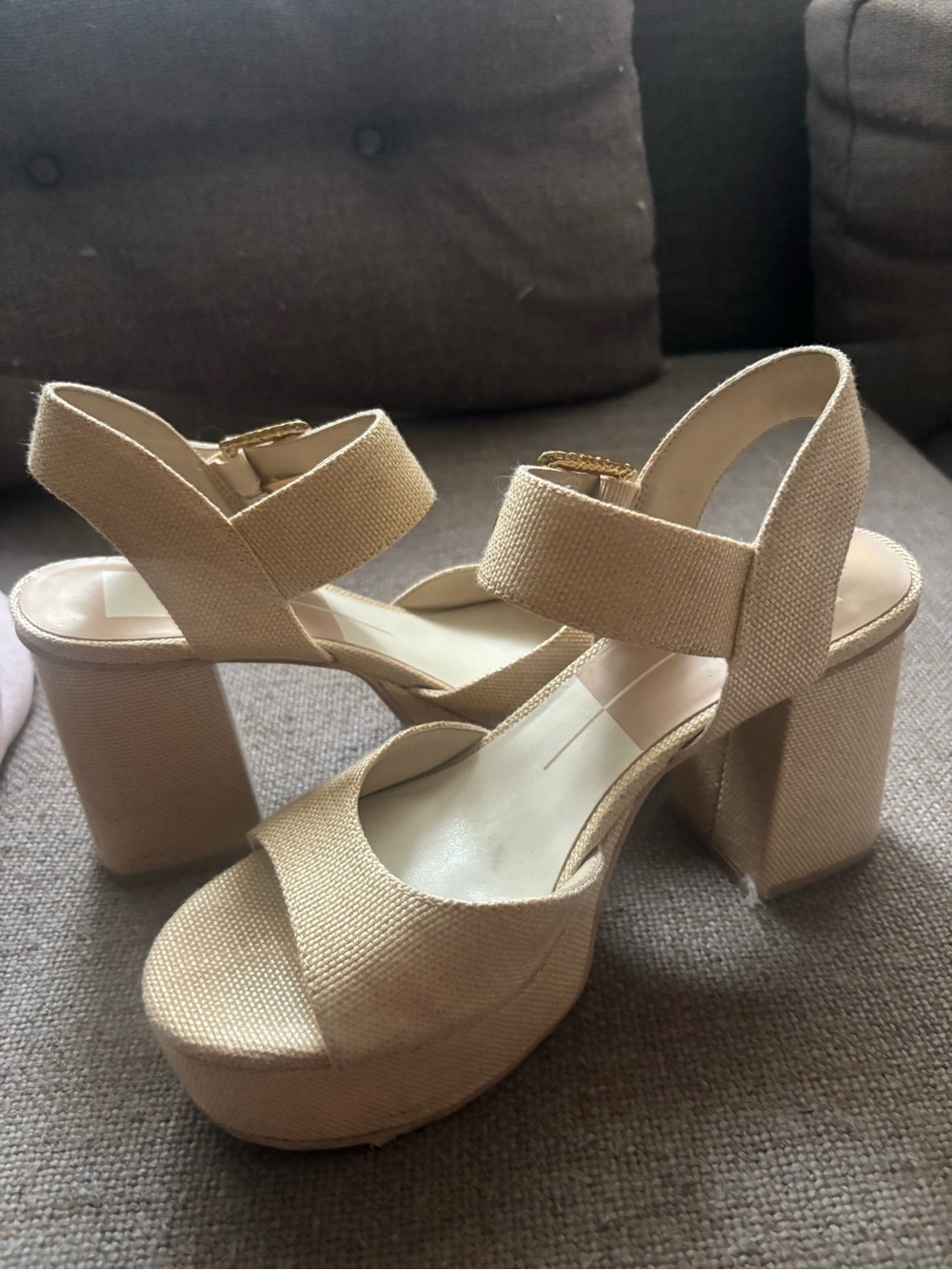 Dolce vitaPlatform Block Heel Sandals in cream